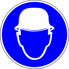 Знак M02 Работать в защитной каске (шлеме)