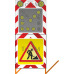 Знак прикрытия светодиодный дорожный (знак 1.25) складной